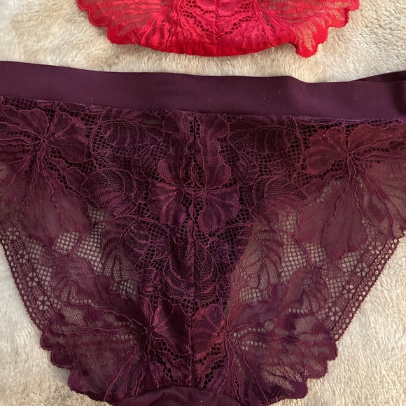 Two Pair Victoria Secret Incredible Bikini Lace Panties - Picture 7 of 9